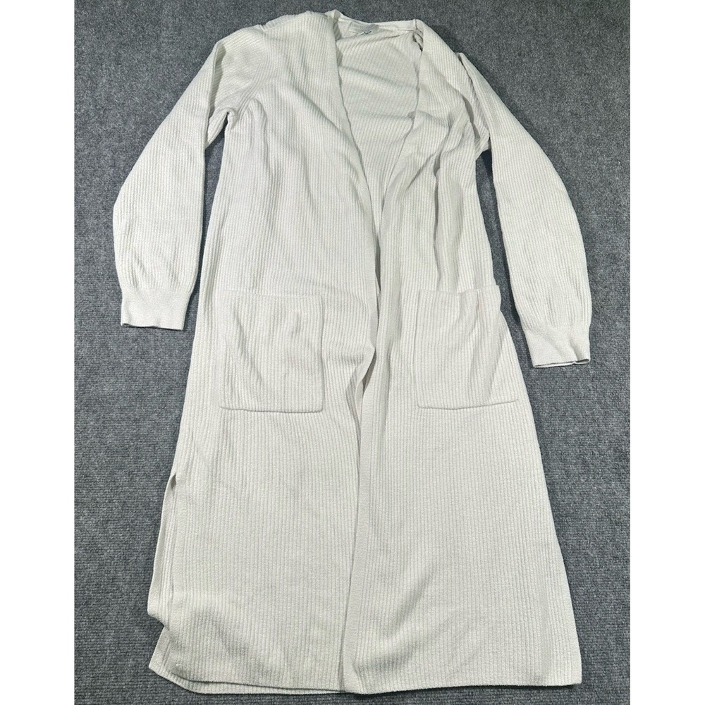 Barefoot Dreams Womens XL Cream Cozy Chic Lite Robe Open Front No Belt